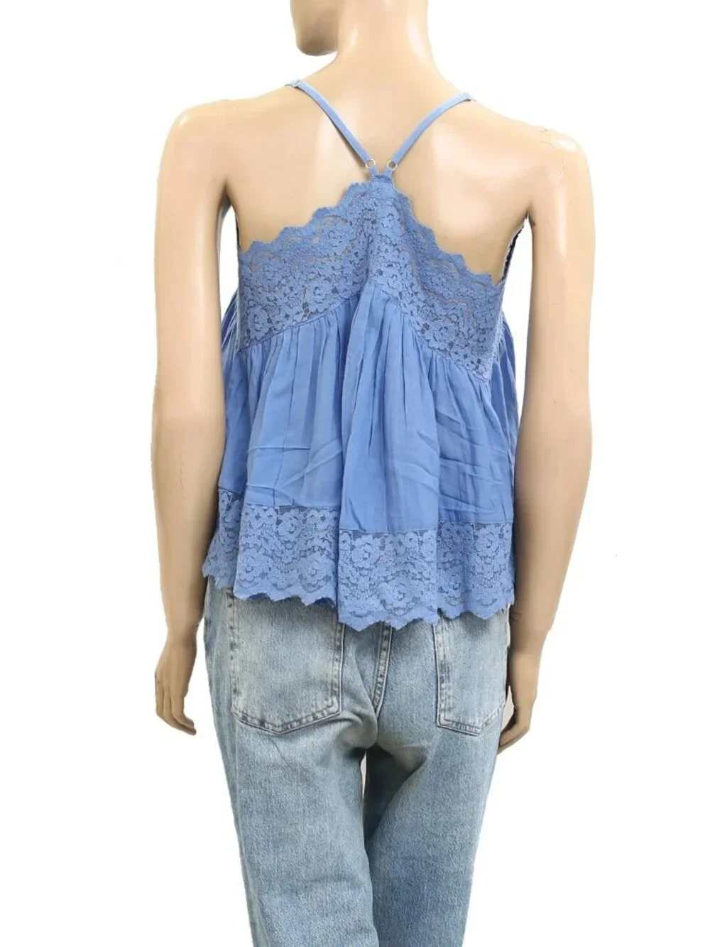 Intimately Free People Fiona Cami Blouse Top Sleeveless Lace Slip XXS 288381